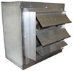 Wall Exhaust Fan (Single Speed) Direct Drive w/Motorized Damper CFM Range: 1650 - 5500 (12"-24")