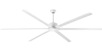 Canarm Ltd. FANBOS Model #CP96WH White Industrial, Commercial or Agricultural 5 Speed Ceiling Fan (8 Ft., Reversible, 16,729 CFM, 5 Yr Warranty, 120V)