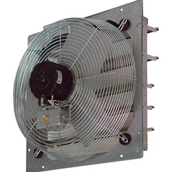 TPI Corporation brand Model CE (Two or Three Speed) Shutter Mount Direct Drive Wall Exhaust Fan CFM Range: 1325 - 7900 (Sizes 10" thru 30")
