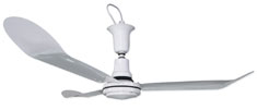 J&D Manufacturing Model #CF60A White UL Listed Spray/Corrosion Proof Variable Speed Ceiling Fan with Lifetime Warranty (60" Reversible, 9,415 CFM, 120V)