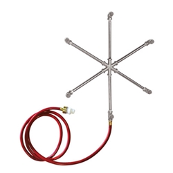 Model #SS36S6 - 6-Way Stainless Steel Misting Cross w/6' Hose (4.32 GPH @ 40 PSI Flow Rate)