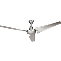 AirRow Model #L-660 Silver Industrial Variable Speed Ceiling Fan (60" Downflow, 9,630 CFM, 10 Yr Warranty, 120V)