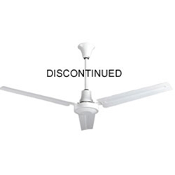 VES Environmental brand #INDB562774L White Heavy Duty Industrial and Agricultural Variable Speed Ceiling Fan (56" Reversible, 5 Year Wty, 277V)