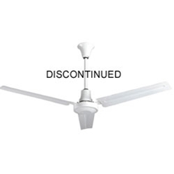 VES Environmental brand #INDB604L White Heavy Duty Industrial Ceiling Fan High Output Variable Speed (60" Reversible, 5 Year Warranty, 120V)