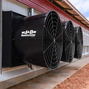 J&D Manufacturing 58" Magnum Wall Exhaust Fan with Cone