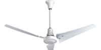 VES Environmental brand #117700 White DC Heavy Duty Industrial and Agricultural 5 Speed Ceiling Fan (60" Reversible, 7,139 CFM, 2 Yr Warranty, 120V)