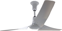 VES Environmental brand #118149 White DC Outdoor Rated Heavy Duty Industrial and Agricultural 5 Speed Ceiling Fan w/3-Prong Plug (56" Downflow, 6,858 CFM, 2 Yr Warranty, 120V)