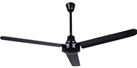 Canarm Ltd. Model #CP60DW10N Black DC Weather Proof - Water Resistant Industrial 5 Speed Ceiling Fan (60" Reversible, 8,944 CFM, 10 Yr Warranty, 120V, 1 Phase)