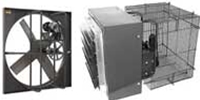 Americraft Manufacturing Model 800 Belt Drive Heavy Duty Industrial Wall Exhaust Fan CFM Range: 4,900 - 73,203 (Sizes 24" thru 72") - Single Phase or Three Phase