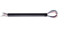 12" Black Down Rod with Lead Wires fits Canarm Ltd. brand DC Industrial or Commercial Ceiling Fans