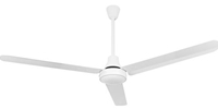 Canarm Ltd. Model #CP60D11N White DC Industrial 5 Speed Ceiling Fan (60" Reversible, 8,944 CFM, 10 Yr Warranty, 120V, 16" Down Rod)