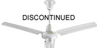 VES Environmental brand  #INDA563S3L White Heavy Duty Commercial Ceiling Fan (56" Downflow , 25,000/16,800/9,600 CFM, 5 Year Warranty, 120V, 3-Speed Pull Chain)