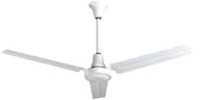 VES Environmental brand #INDB56MR4LP White Heavy Duty Industrial and Agricultural Variable Speed Ceiling Fan (56" Reversible, 5 Year Wty, 120V, 1 Phase)