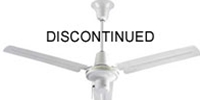 VES Environmental brand #INDA483S3L White Heavy Duty Commercial Ceiling Fan (48" Downflow, 5 Year Warranty, 120V, 3-Speed Pull Chain)