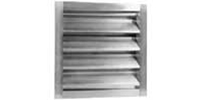 Model 2410 Canarm Ltd. brand 4" Wide (Fixed Blade) Fresh Air Architectural Wall Louver - 640 (FPM) Feet Per Minute Velocity Rating (Beginning Point of Water Penetration)