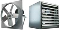 Belt Driven Reversible Heavy Duty Industrial Wall Exhaust Fan Manufacturerd by Canarm Ltd. Available in 1 Phase and 3 Phase Models 24" to 42" Propeller Diameter with Perfomance Levels from 6,750 CFM to 35,910 CFM. Also Available with Explosion Proof Motors