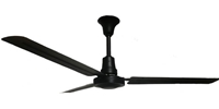 VES Environmental brand #INDB56MR4LPB Black Heavy Duty Industrial and Agricultural Variable Speed Ceiling Fan (56" Reversible, 28,000 CFM, 5 Year Wty, 120V)
