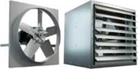 Canarm Ltd. brand Model ADD: Direct Drive Industrial Reversible Wall Exhaust/Supply Fan Single or Three Phase CFM Range: 19,200 - 53,900 (Sizes 42" thru 48")