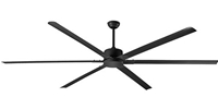 Canarm Ltd. FANBOS Model #CP96BK Black Industrial, Commercial or Agricultural 5 Speed Ceiling Fan (8 Ft., Reversible, 16,729 CFM, 5 Yr Warranty, 120V)