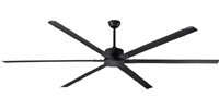 Canarm Ltd. FANBOS Model #CP120BK Black Industrial, Commercial or Agricultural 5 Speed Ceiling Fan (10 Ft., Reversible, 20,693 CFM, 5 Yr Warranty, 120V)