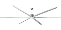 Canarm Ltd. FANBOS Model #CP96PG Grey Industrial, Commercial or Agricultural 5 Speed Ceiling Fan (8 Ft., Reversible, 16,729 CFM, 5 Yr Warranty, 120V)