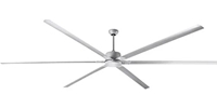 Canarm Ltd. FANBOS Model #CP120PG Grey Industrial, Commercial or Agricultural 5 Speed Ceiling Fan (10 Ft., Reversible, 20,693 CFM, 5 Yr Warranty, 120V)