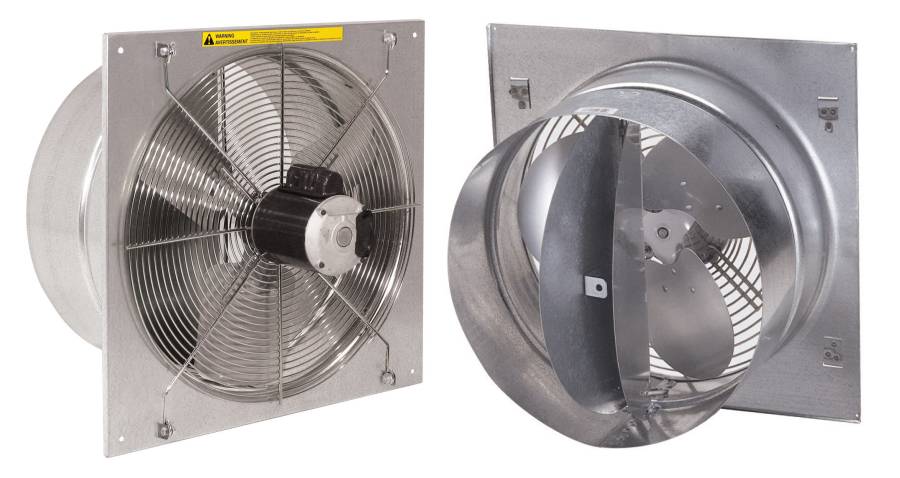 Twister Direct Drive Wall Exhaust Fan w/ Butterfly Damper