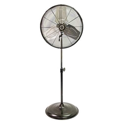 Model #CACU 24-P TPI brand 24" Pedestal Mount Commercial Direct Drive 3-Speed Non-Oscillating Air Circulator Fan (3,400/3,100/2,800 CFM), 1/8 Hp, 120V