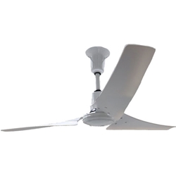 VES Environmental brand #117702 White DC Outdoor Rated Heavy Duty Industrial and Agricultural 5 Speed Ceiling Fan w/3-Prong Plug (60" Reversible, 7,139 CFM, 2 Yr Warranty, 120V)