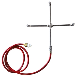 Model #SS36S - 4-Way Stainless Steel Misting Cross w/6' Hose (2.88 GPH @ 40 PSI Flow Rate)