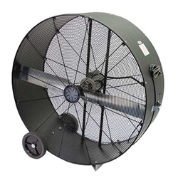 Model #PB 48-D-OP TPI brand 48" Industrial Direct Drive Portable Blower (14,000 CFM), 120V, 1-Speed with 10" Wheels