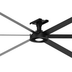 8 Ft. Air Series Gearless (HVLS) High Volume Low Speed Industrial Ceiling Fan w/LED Light (800W, 200-240V, 1 Ph, 18,501 CFM, Var. Speed) Includes VFD Speed Controller with Handheld Remote