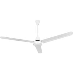 Canarm Ltd. Model #CP60D11N White DC Industrial 5 Speed Ceiling Fan (60" Reversible, 8,944 CFM, 10 Yr Warranty, 120V, 16" Down Rod)