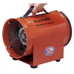 Allegro Industries Model 9534 or 9537 Steel 8" COM-PAX-IAL Blower (1/3 Hp, AC or DC, 778 CFM @ Outlet)