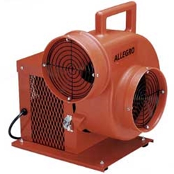 Allegro Industries Model 9504-50 and 9504-50E Electric 8" High Output Confined Space Centrifugal Blower (3/4 Hp, 115/230V, 10.8/5.4.0 Amp, 1570 CFM @ Outlet)