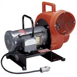 Allegro Industries Model 9503 and 9503-E Plastic Electric 8" Explosion Proof Confined Space Centrifugal Blower (3/4 Hp, 1570 CFM @ Outlet)