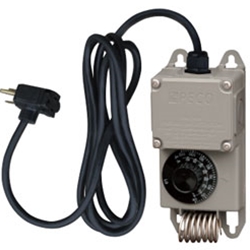 VC115-C - Single Stage 115V Moisture Proof (Piggyback) Thermostat Control w/Cord & Plug (40 Deg. - 110 Deg. F Set Point)