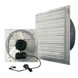 J&D Manufacturing Model VPES Direct Drive Wall Exhaust Fan (3-Speed) 1 Phase CFM Range: 550-5,850 (Sizes 12" thru 24") 4 Products