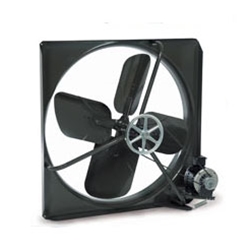 Triangle Engineering of Arkansas brand Model V (Single Speed) Belt Drive Commercial Wall Exhaust Fan CFM Range: 3,920 - 18,100 (Sizes 24" thru 48")