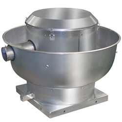 Canarm Ltd. brand Model ALX-UB Belt Drive Centrifugal Up Blast Roof or Sidewall Mount Exhaust Fan Restaurant & Gen. Applic. CFM Range: 750-5,600 @ 1/2" S.P.