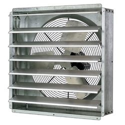 Triangle Engineering brand Model GPX (Single Speed) Shutter Mount Direct Drive Industrial Wall Exhaust Fan CFM Range: 1,580-6,800 (Sizes 12" thru 24")