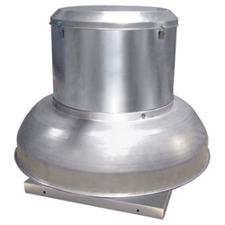 Canarm Ltd. brand Model ALX-DB Down Blast Belt Drive Spun Aluminum Centrifugal Roof or Wall Exhaust Fan Single or Three Phase Gen. Application CFM Range: 1,303-7,188