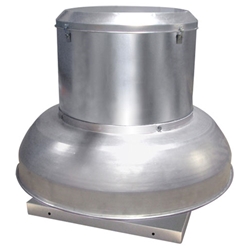 Canarm Ltd. brand Model ALX-DB Down Blast Belt Drive Spun Aluminum Centrifugal  Roof Exhaust Fan Gen. Application CFM Range: 1,303-7,188