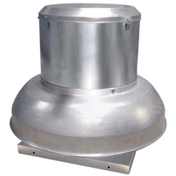 Canarm Ltd. brand Model ALX-DD Down Blast Direct Drive Spun Aluminum Centrifugal  Roof or Side Wall Mount Exhaust Fan Gen. Application CFM Range: 500 -4,400