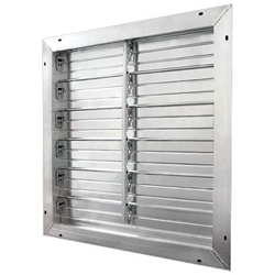 J&D Manufacturing brand 2" Deep Gravity Operated Backdraft Damper Aluminum Shutter (Sizes 12" to 75")