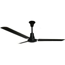 VES Environmental brand #INDB56MR4LPB Black Heavy Duty Industrial and Agricultural Variable Speed Ceiling Fan (56" Reversible, 28,000 CFM, 5 Year Wty, 120V, 1 Phase)