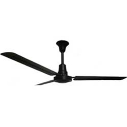 VES Environmental brand #INDB60MR4LPB Black Heavy Duty Industrial and Agricultural Variable Speed Ceiling Fan (60" Reversible, 5 Year Wty, 120V)