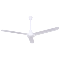 Canarm Ltd. Model #CP56D11PN White DC Industrial 5 Speed Ceiling Fan w/Cord & Plug (56" Reversible, 8,449 CFM, 10 Yr Warranty, 120V)