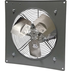 Canarm Ltd. brand Model P (Single Speed) Three Phase Panel Mount Direct Drive Wall Exhaust Fan CFM Range: 1,650 - 5,520 (Sizes 12" thru 24")