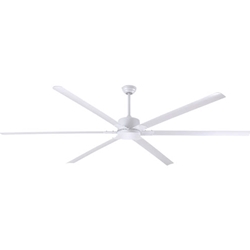 Canarm Ltd. FANBOS Model #CP120WH White Industrial, Commercial or Agricultural 5 Speed Ceiling Fan (10 Ft., Reversible, 20,693 CFM, 10 Yr Warranty, 120V)